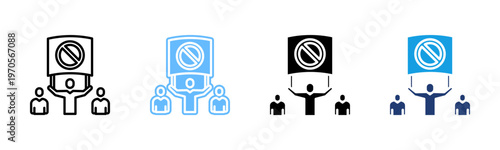 Resistance Management icon set multiple style collection