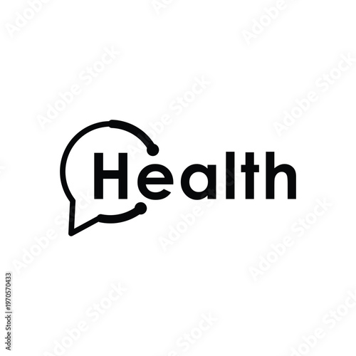 Health Chat Logo A Simple and Modern Design for Healthcare Communication.