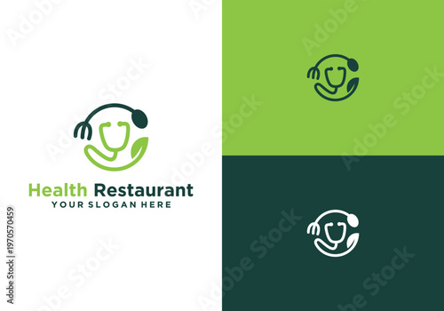 Health Restaurant Logo Design A Fusion of Wellness and Culinary Excellence.