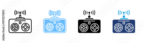 Remote Operations icon set multiple style collection