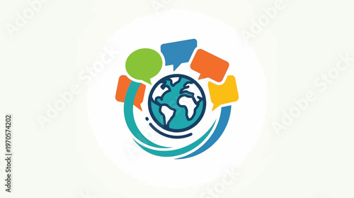 Global Communication and Connection Concept