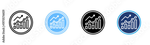 Statistical Process Control icon set multiple style collection