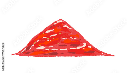 Wooden Spoon with Red Chili Powder