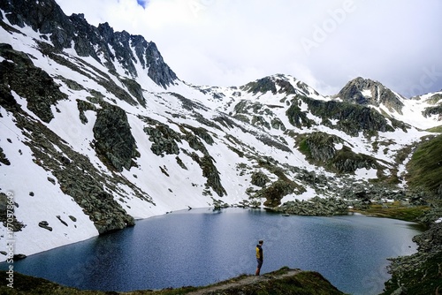 Bild auf Leinwand Mountain Person