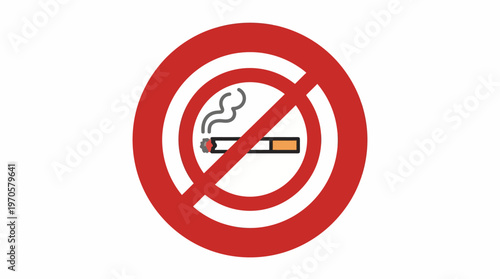 A clear no smoking sign promoting public health awareness, encouraging a smoke-free, healthy lifestyle for better lung health, clean air, and prevention of tobacco addiction