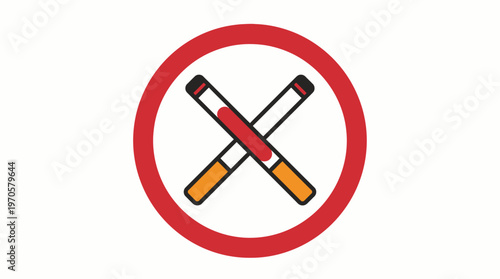 A prominent no smoking sign for public health, promoting a healthy lifestyle, clean air, and lung health. It encourages quitting tobacco for a smoke-free environment
