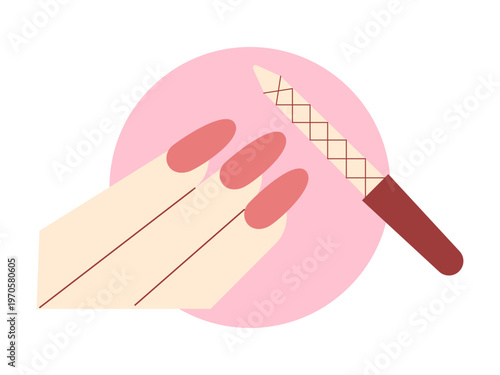 Nail file icon. Beauty icon design. Flat vector icon style.