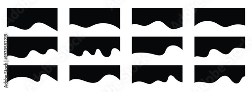 Collection of black border ornaments. Vector divider use for poster, greeting card, brochure, banner, charter. Separators shapes website presentation set. Divider isolated on white background. Eps10