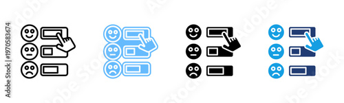Net Promoter Score icon set multiple style collection