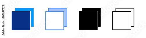 Copying Multiple Style Icon Set Vector 
