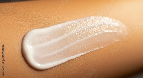 White cream cosmetic skin care product.