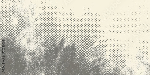 A vintage blue grunge wallpaper design features a seamless mosaic pattern and digital vector elements with a light halftone style texture on a square surface backdrop