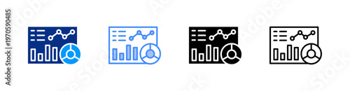 Dashboard Multiple Style Icon Set Vector 