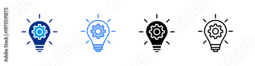 Concept Multiple Style Icon Set Vector 