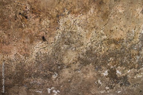 Aged weathered grunge concrete wall texture with mold and stain spots