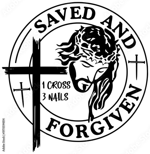 Saved and forgiven svg