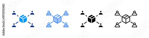 Product Management Multiple Style Icon Set Vector 