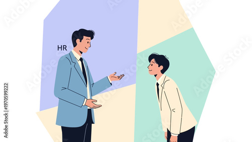 HR manager interviews applicant, business meeting, recruitment, job interview, professional conversation