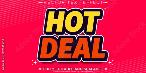 Sale editable text effect, editable deal and offer text style