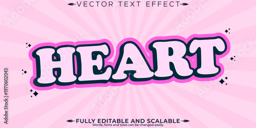 Retro sticker text effect, editable 70s and 80s text style