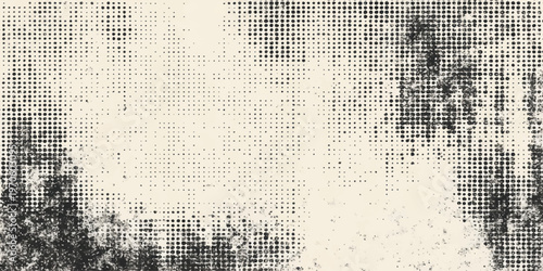 Abstract grunge texture background with a vintage brown and black square pattern on a seamless textile material design for a vector wallpaper illustration backdrop