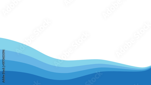 抽象的な青い重なったグラデーション波の背景