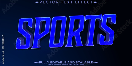 Sports editable text effect, editable team and game text style