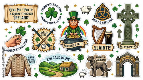Irish Symbols Collection - St. Patrick's Day & Ireland Icons