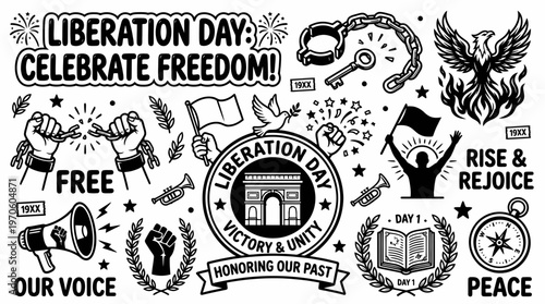 Liberation Day Celebration, Freedom, Victory, Unity, Peace, Rise