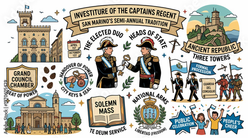 San Marino Captains Regent Investiture Tradition Symbols