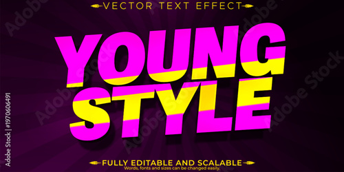 Y2k editable text effect, editable 2000s and retro text style