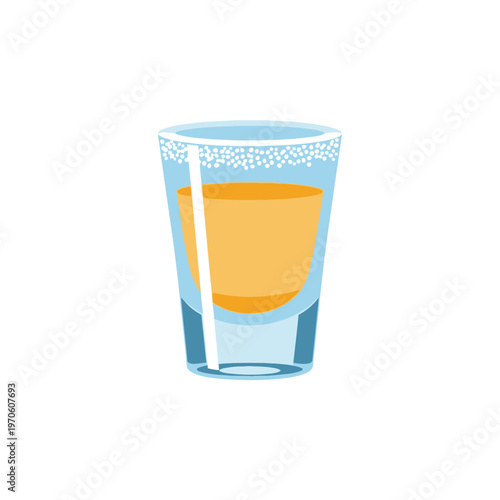 Tequila Shot Glass Icon Vector Illustration