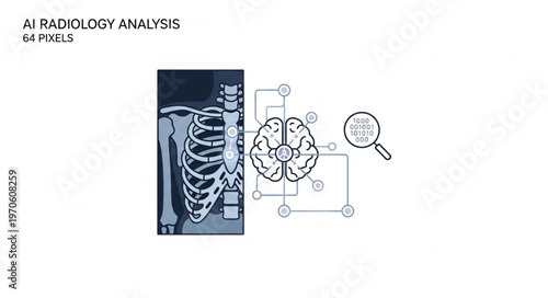 AI Radiology Analysis - Illustrative Depiction of Medical Imaging and Diagnostic Technology.