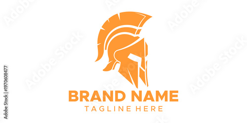 Spartan warrior logo template design.