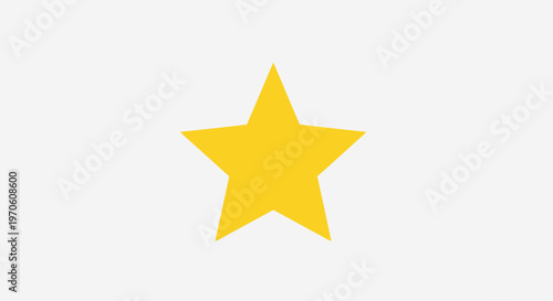 Yellow Star Icon Simple Design Element.