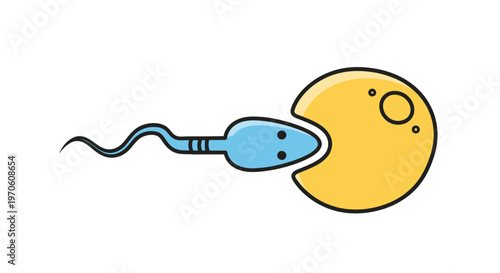Sperm Cell Fertilizing an Egg Cell.