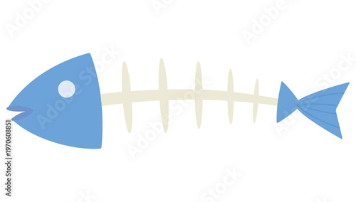 シンプルな魚の骨