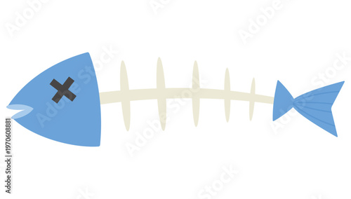 魚の骨のイラスト