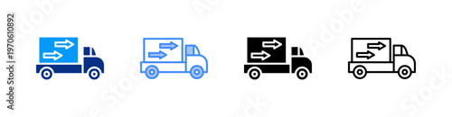 Shipping Multiple Style Icon Set Vector 