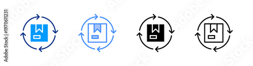 Supply Multiple Style Icon Set Vector 