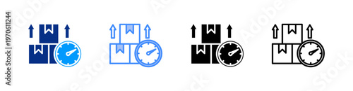 Fulfillment Multiple Style Icon Set Vector 