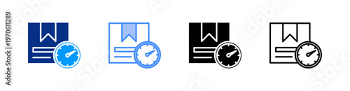 Lead Time Multiple Style Icon Set Vector 