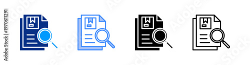 Traceability Multiple Style Icon Set Vector 