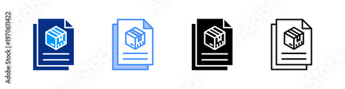 Dispatch Multiple Style Icon Set Vector 