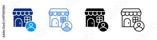 Vendor Multiple Style Icon Set Vector 