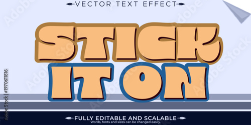 Retro sticker text effect, editable 70s and 80s text style