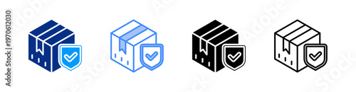 Safety Package Multiple Style Icon Set Vector 