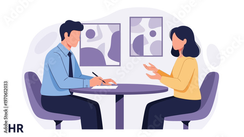 Job Interview: HR Manager Meets Candidate, Discussing Career Opportunities