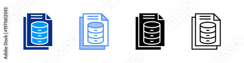 Big Data Multiple Style Icon Set Vector 