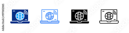 Internet Of Things Multiple Style Icon Set Vector 
